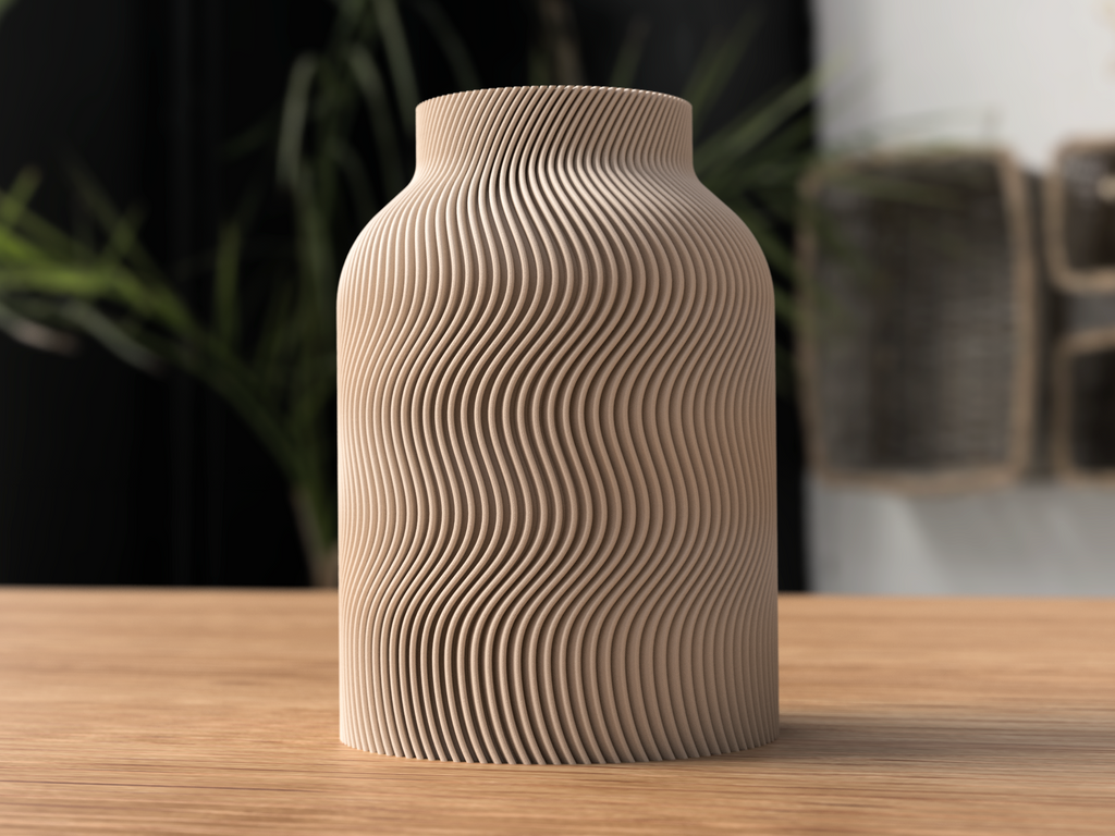 Japandi wavy vase